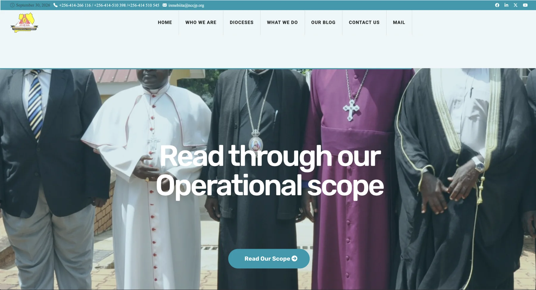 NCCJP website by Web Systems Uganda